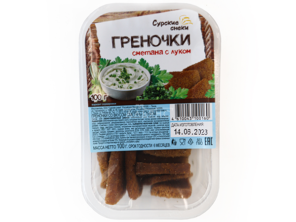 Сурские гренки Сметана с луком (100 гр) в Нижнем Тагиле