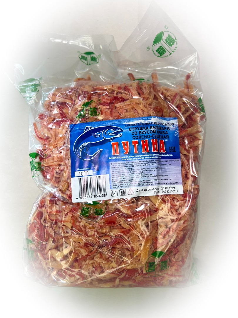 Кальмар стружка со вкусом краба "Розовая" (ПУТИНА) в Нижнем Тагиле