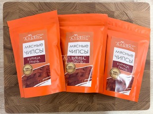 Снеки к пиву: Мясо (АЛЬЯНС) вяленое курица 