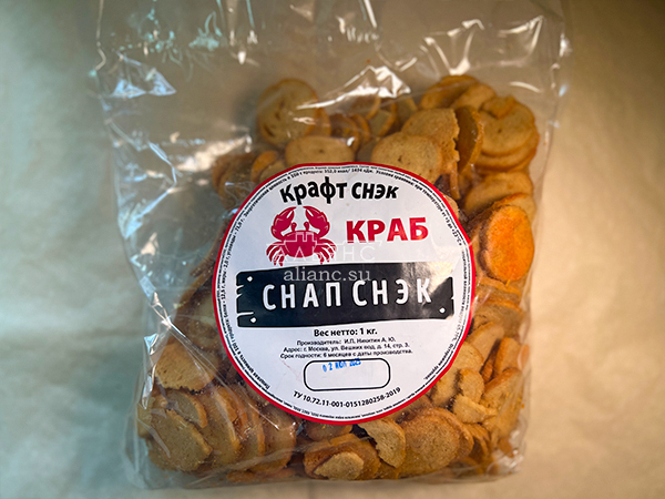 Снапсы ПШЕНИЧНЫЕ "Краб" в Нижнем Тагиле