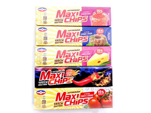 Чипсы "Maxi chips" ассорти 100 гр. в Нижнем Тагиле